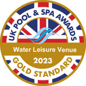 2023 UK Pool and Spa Awards Water Leisure Venue of the Year Gold Standard badge